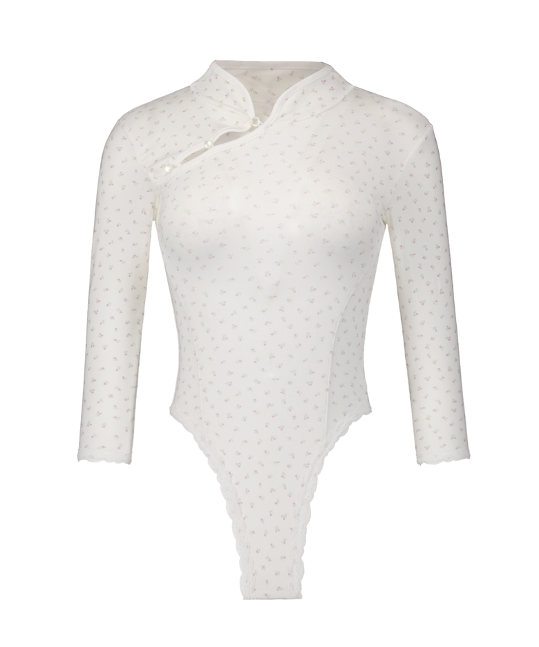 Petal chinese top (white flower)