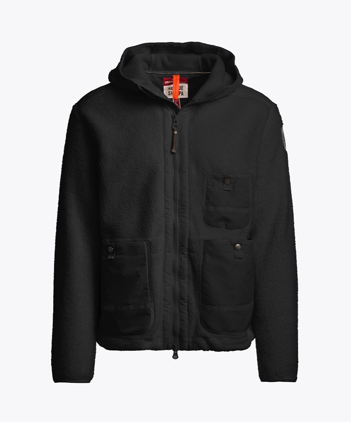 파라점퍼스(PARA JUMPERS) 남성 후드 플리스 선드레-Off Black -Black (26WMPMFLQS21PJB071)
