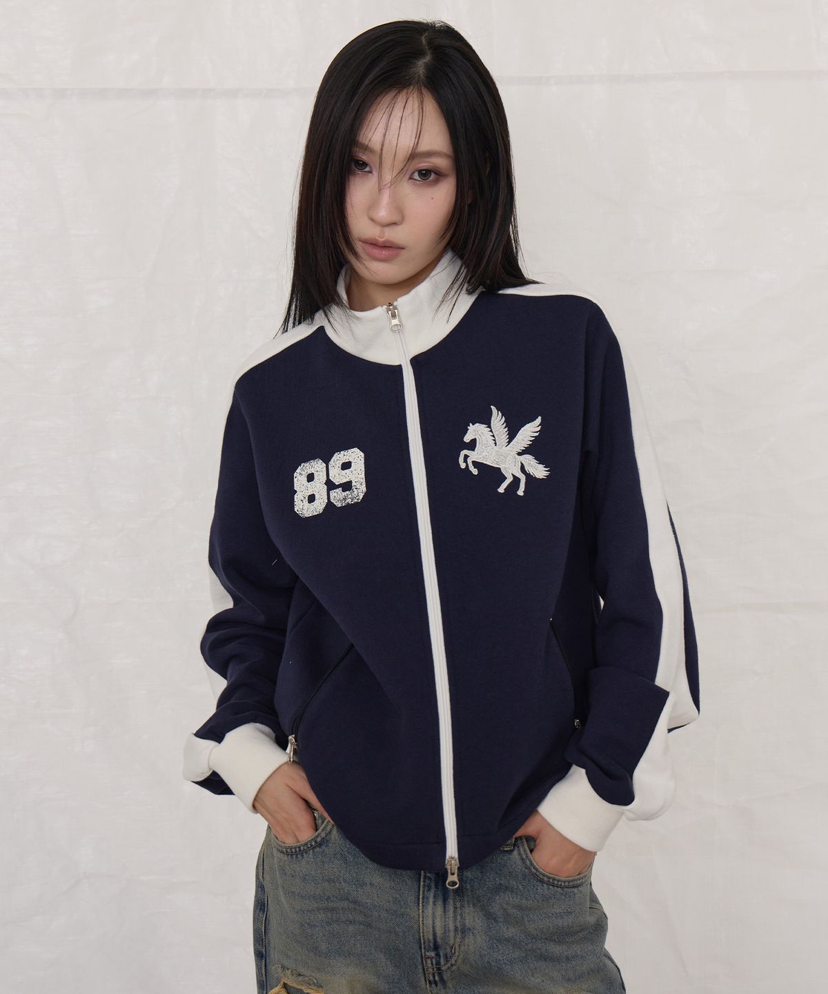 미드나잇 무브(MIDNIGHT MOVE) horse cl zip up (navy)