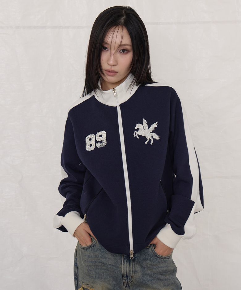 horse cl zip up (navy)