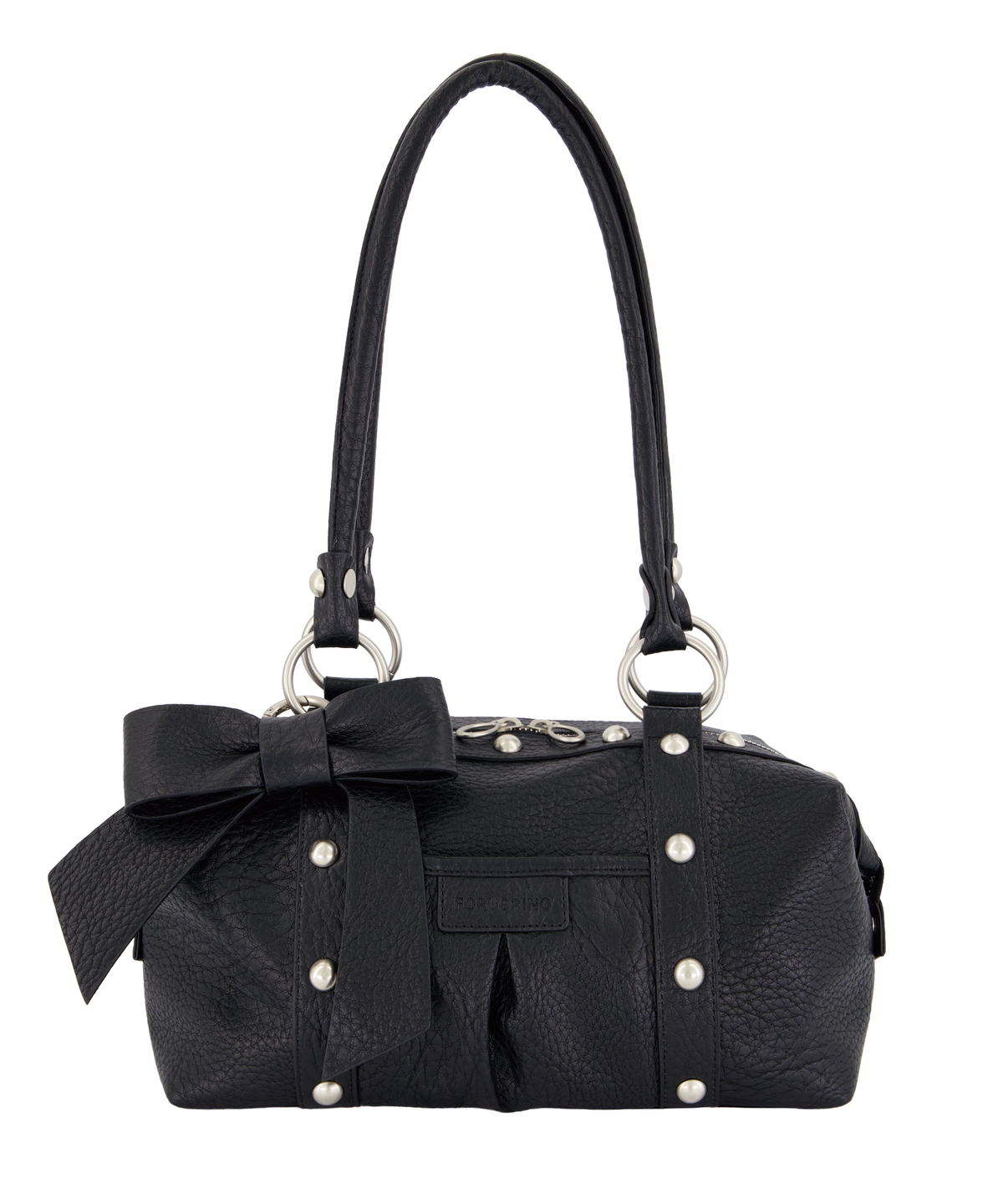 포어링(FORUSRING) Ribbon stud bag (black)