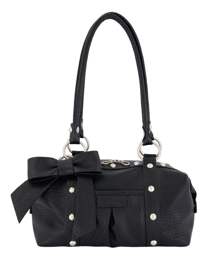Ribbon stud bag (black)