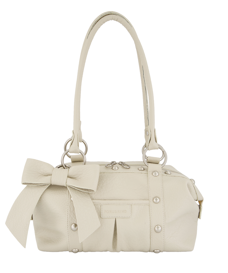Ribbon stud bag (ivory)