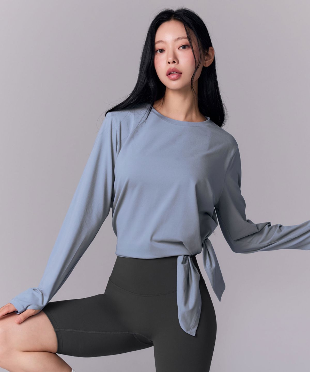젝시믹스(XEXYMIX) 피치라이크 원슬릿  루즈핏 롱슬리브 XFL4TL1005