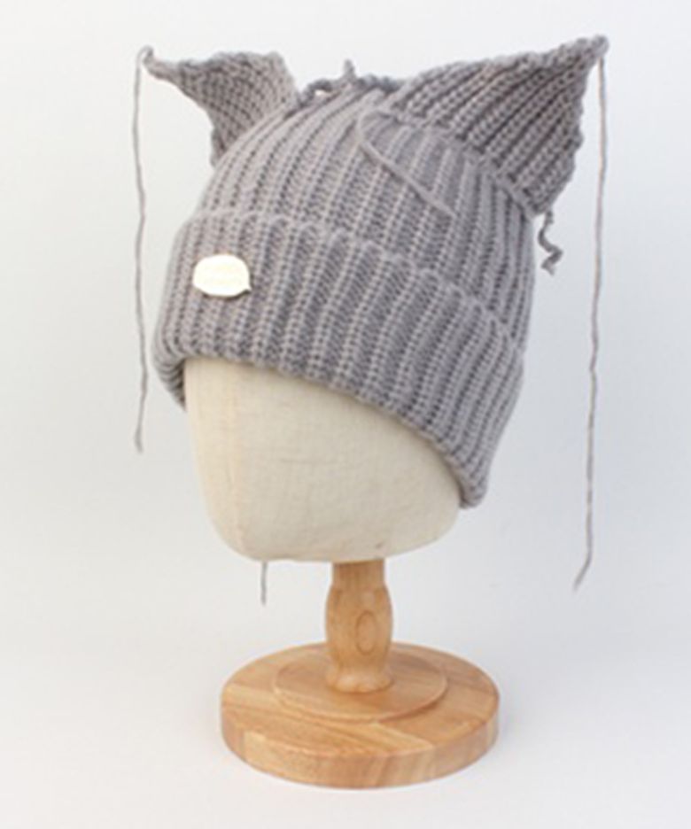 Vintage Fox Gray Beanie 고양이비니