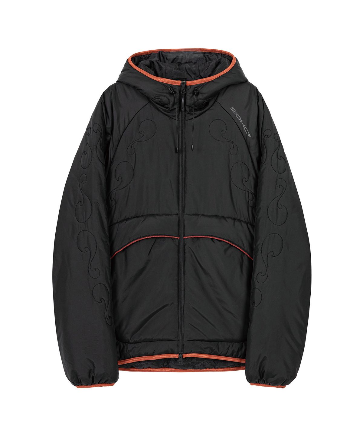 썸웨어 아웃사이드 하이킹 컴퍼니(SOMEWHERE OUTSIDE HIKING COMPANY) 퀼팅 디테일 푸퍼 재킷_BLACK