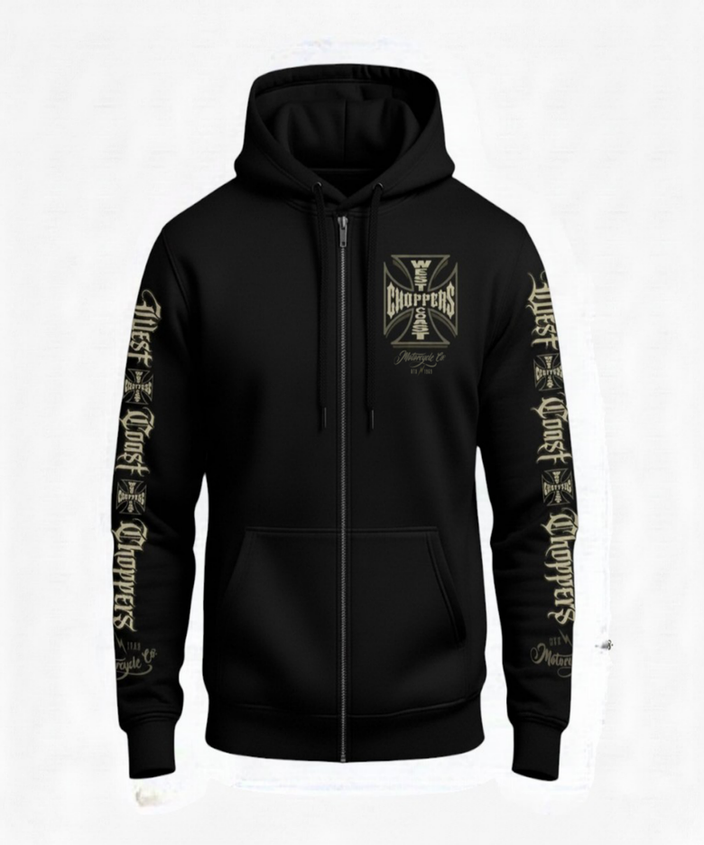 WCC Gangscript Zip Hoody - Black