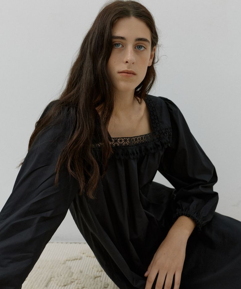 (w) Black Classic Cotton One piece 001
