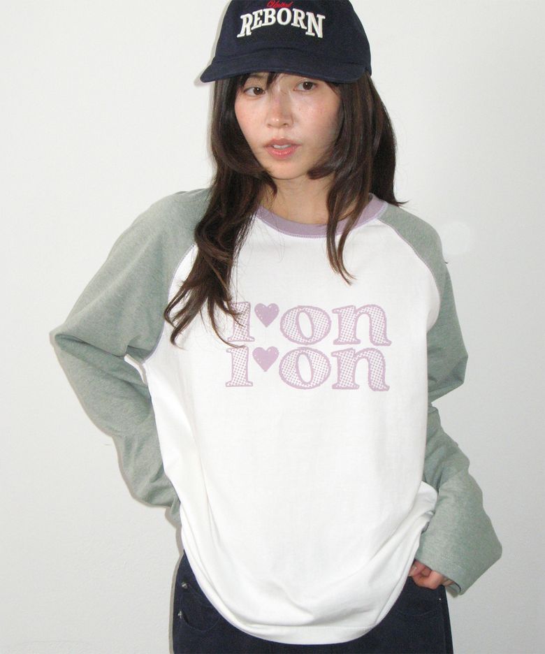 FADED LOGO RAGLAN LONG SLEEVE GREEN