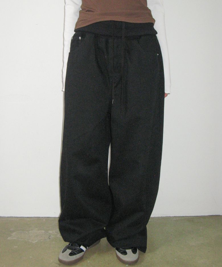 PIGMENT FOLDING PANTS BLACK