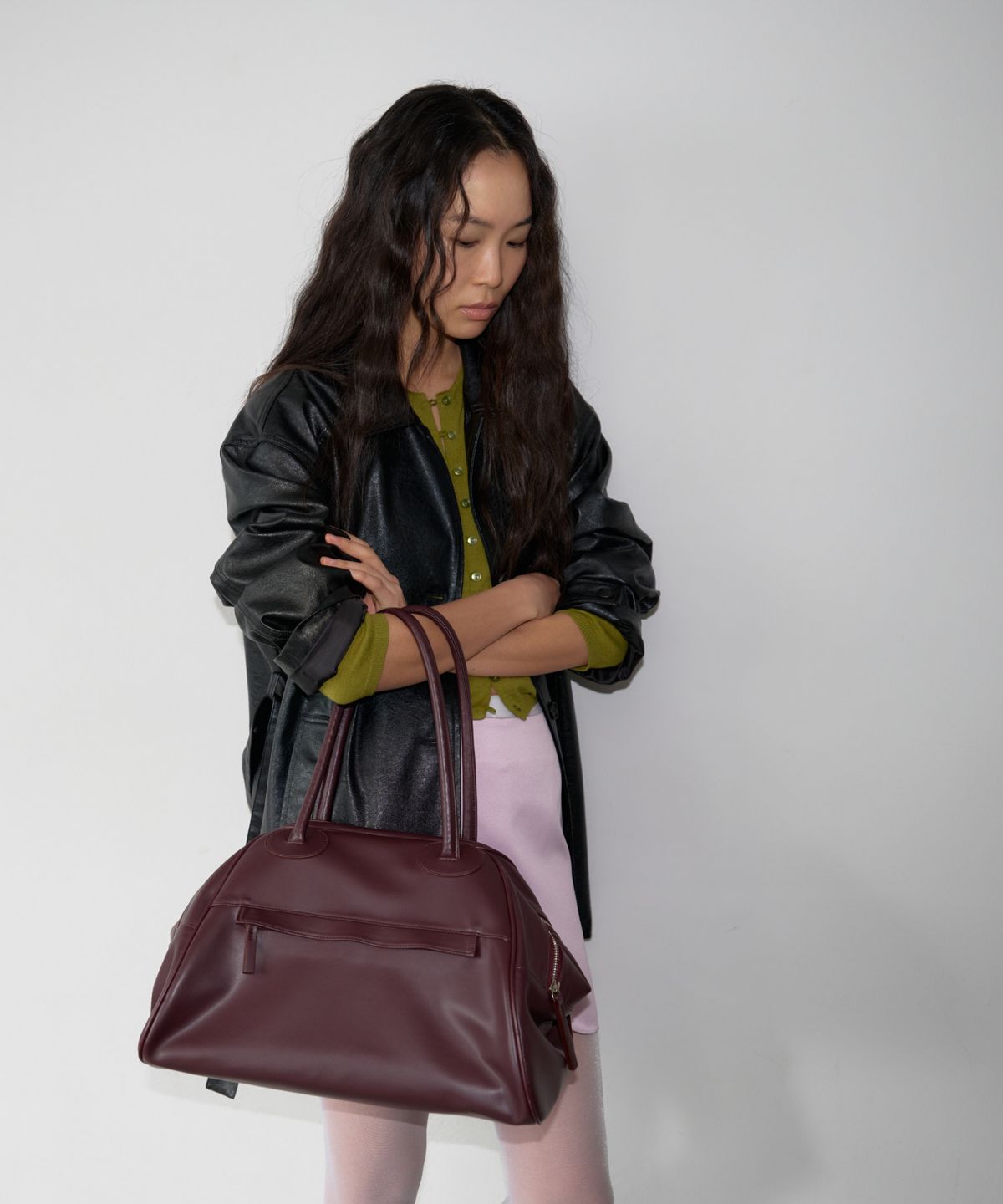크리스틴프로젝트(CHRISTINE PROJECT) TWO ZIPPER BAG ORIGINAL(VIN CHAUD)