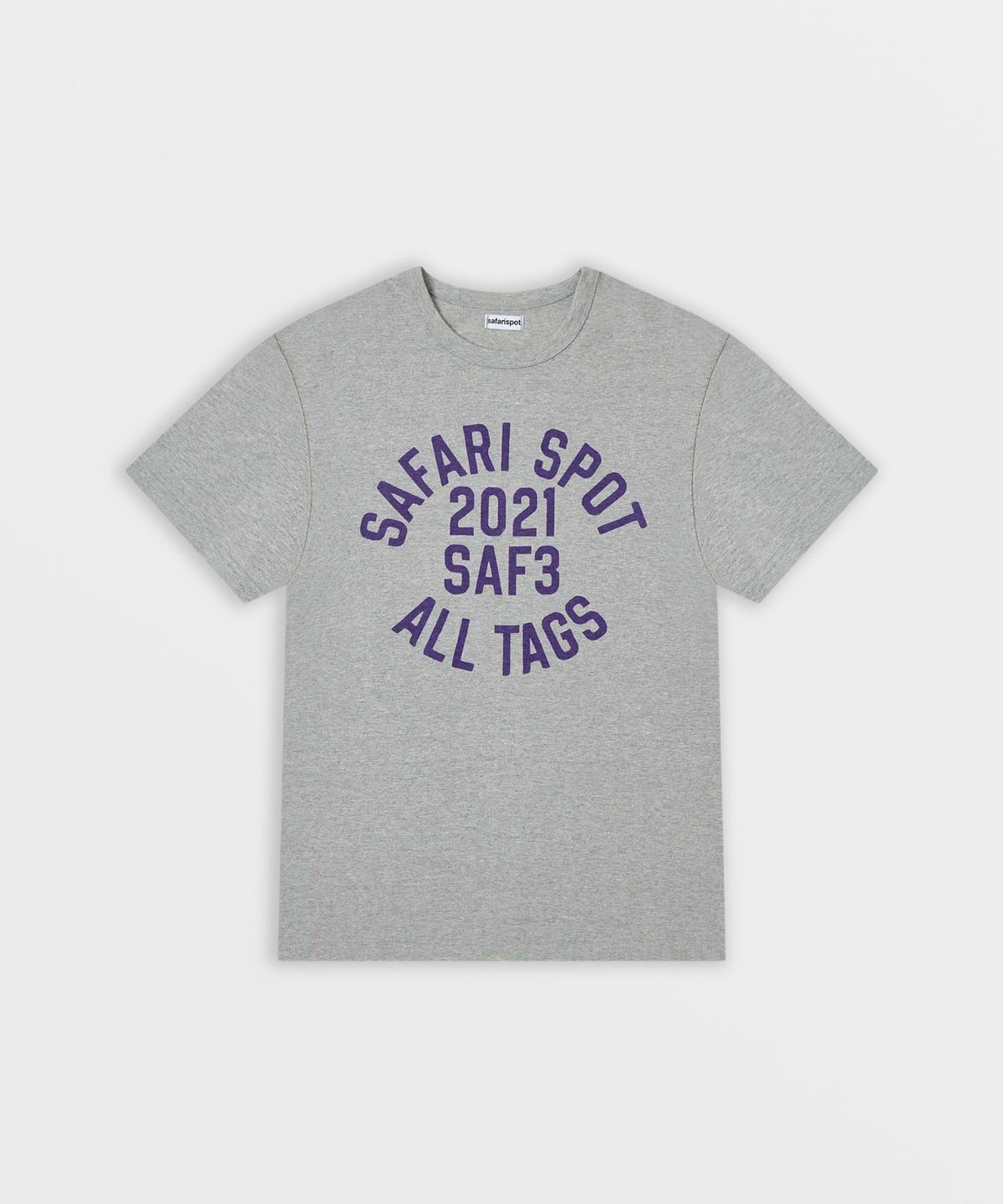 사파리스팟(SAFARISPOT) 사프3 스탬프 티셔츠 (헤더 그레이)