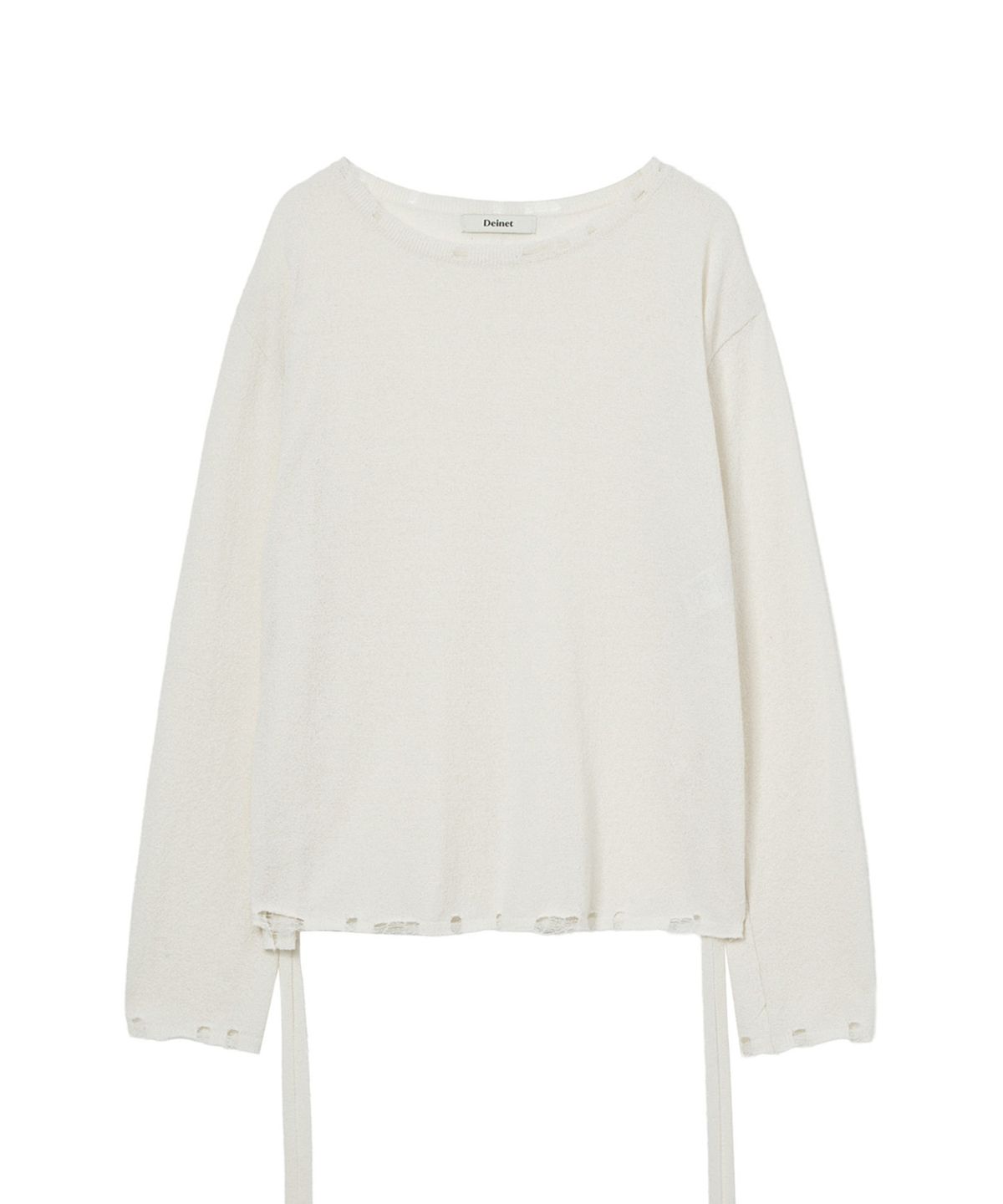 다이닛(DEINET) SIDE TIE KNIT IN IVORY