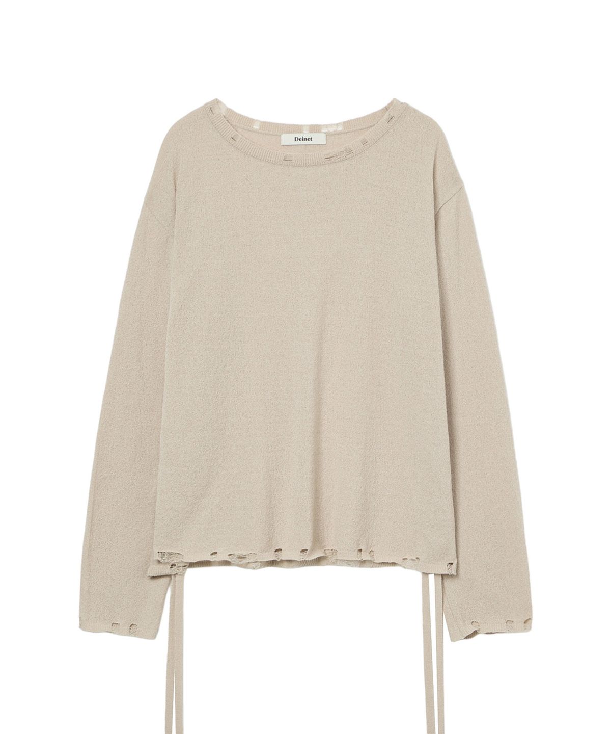 다이닛(DEINET) SIDE TIE KNIT IN BEIGE
