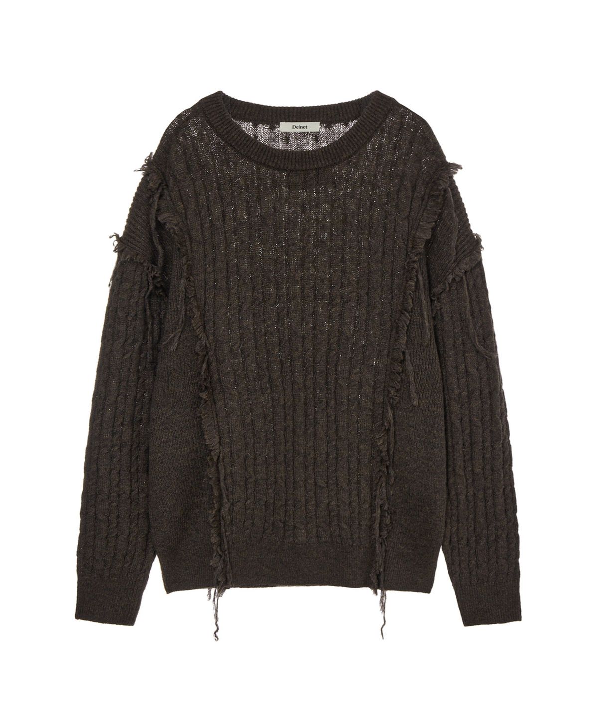 다이닛(DEINET) CABLED PULLOVER KNIT IN BROWN