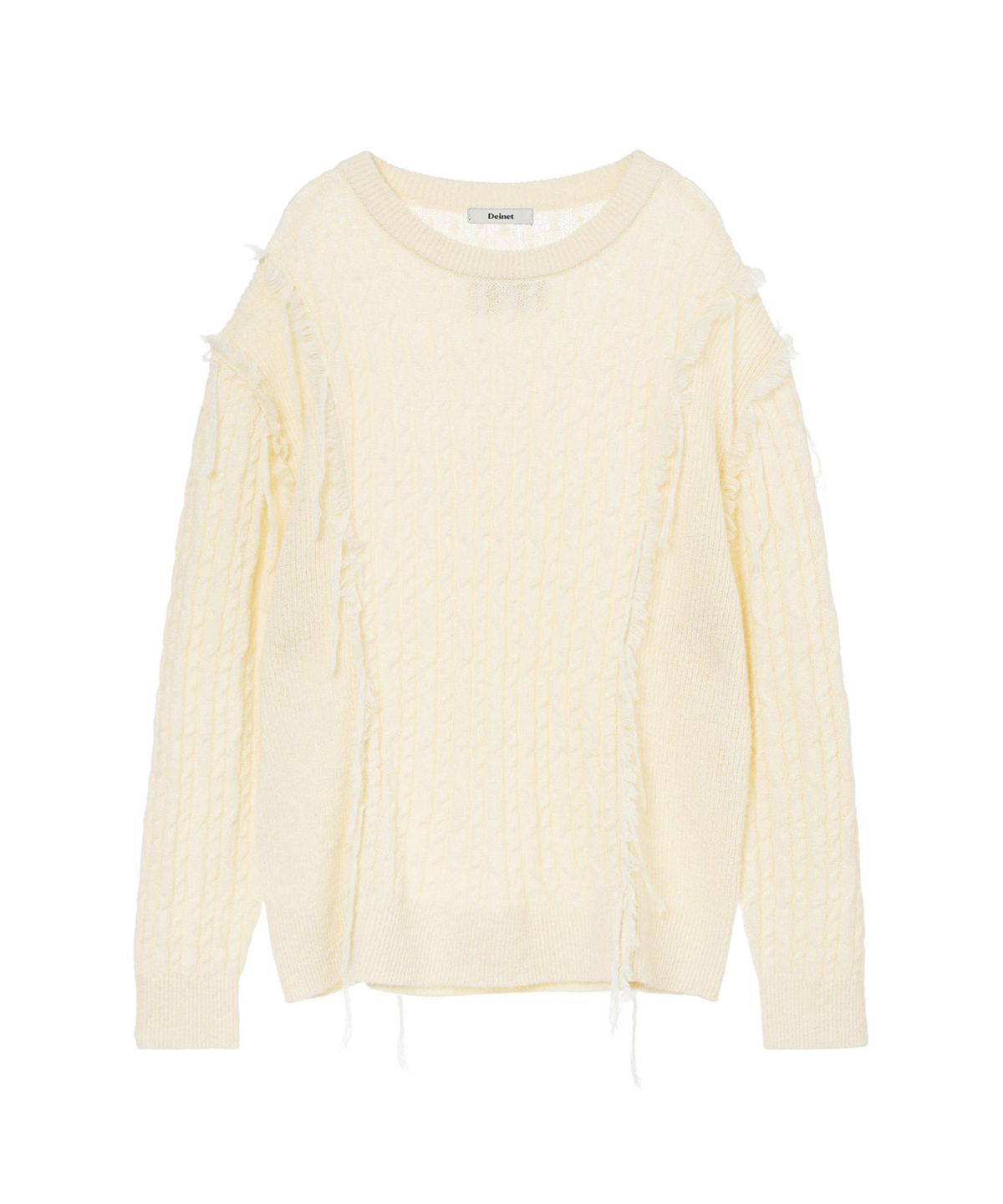 다이닛(DEINET) CABLED PULLOVER KNIT IN IVORY