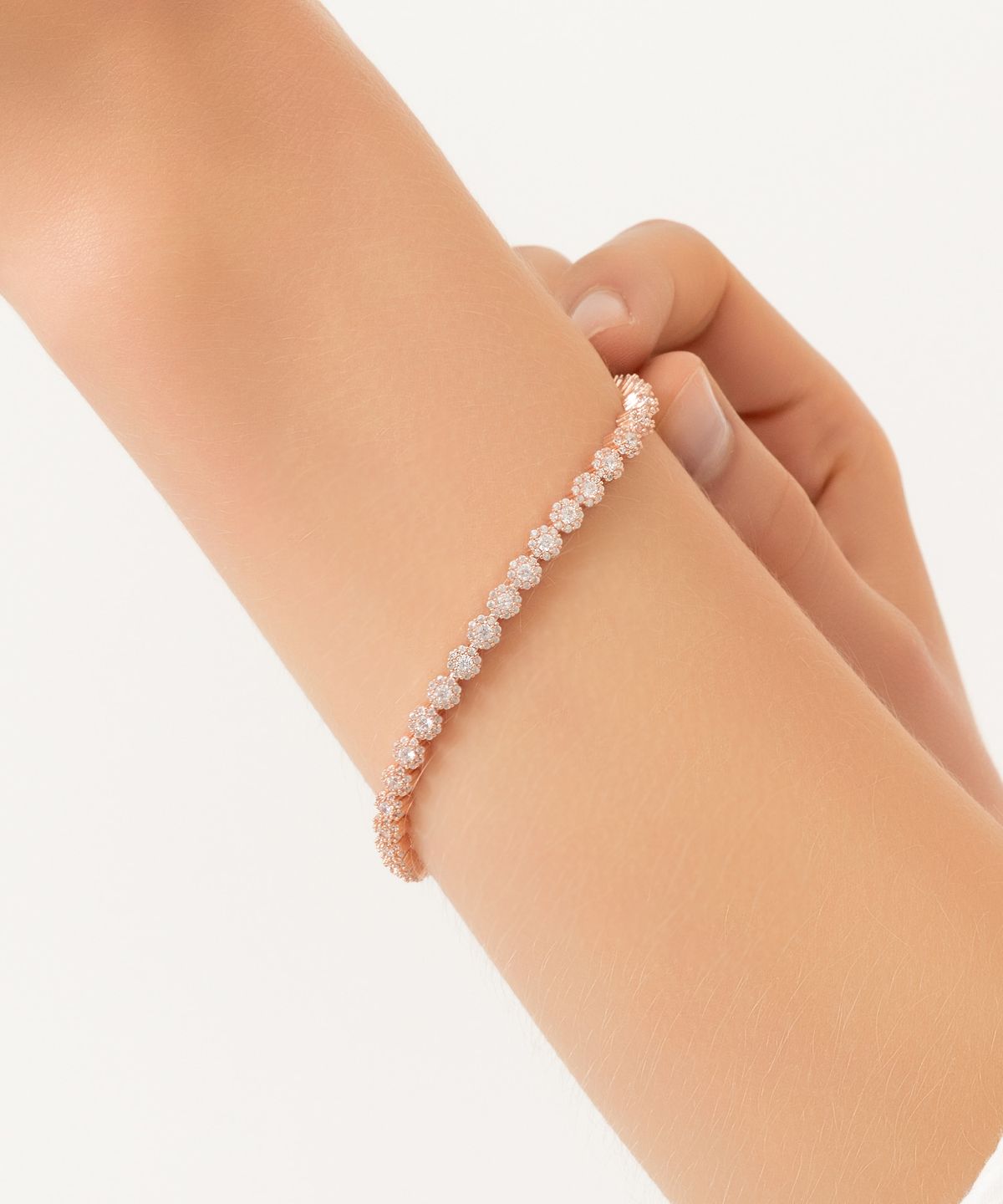 끄란느(CRANNE) 더블 플라워 팔찌 C24BB090 (14K Gold Plated)