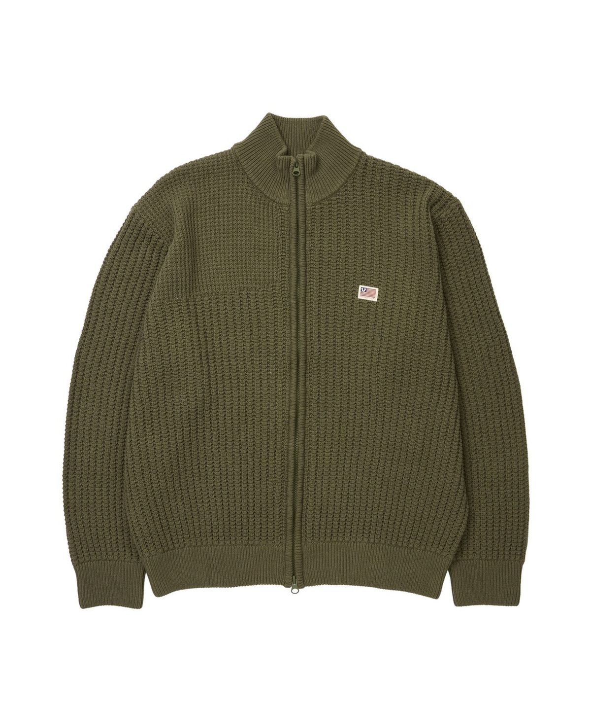 트루릴리젼(TRUERELIGION) Recoil Panel Knit Zip-up - KHAKI