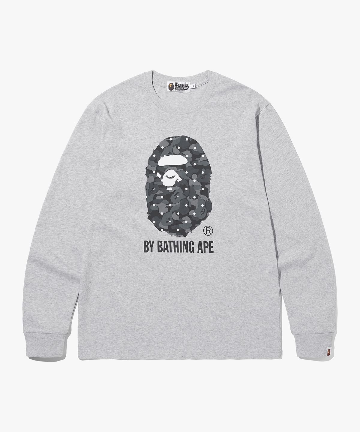 베이프(BAPE) KOREA EXCLUSIVE 도트 콜리지 릴렉스드 핏 롱슬리브 티셔츠(M) BLACK