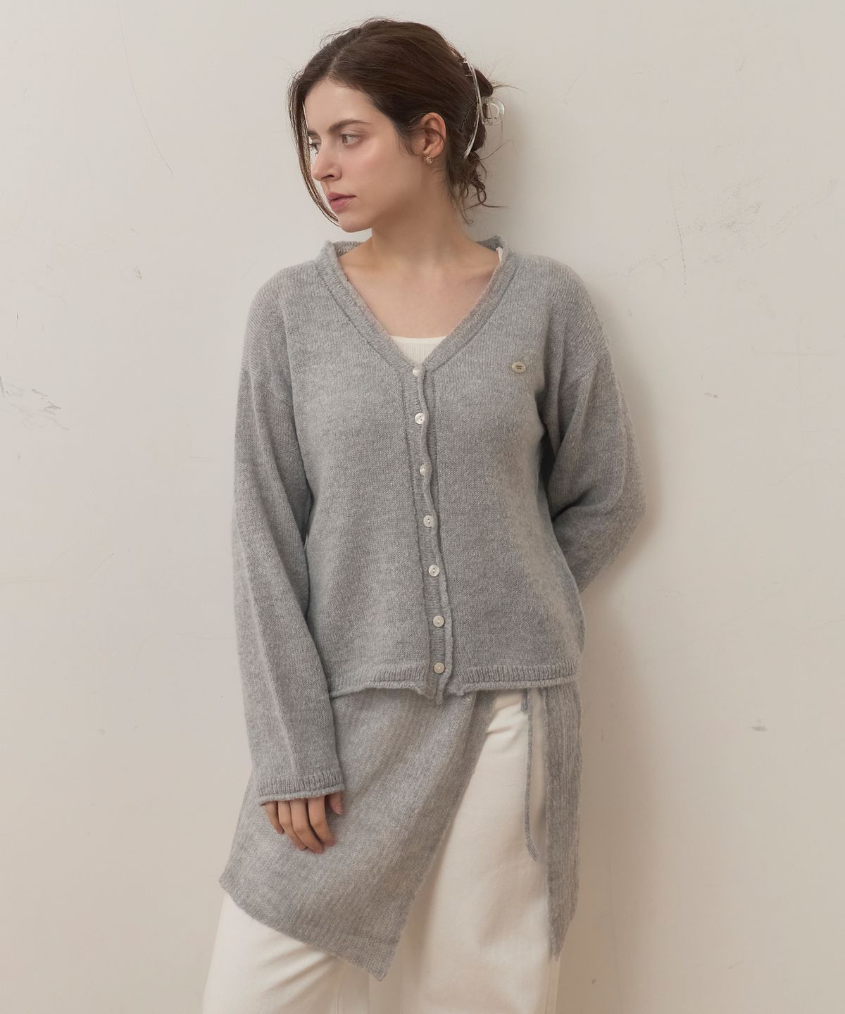메종르하르(MAISONLEHAR) 카디널 니트 SET (가디건+랩스커트) 3color