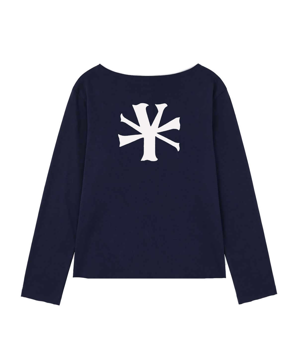 에키오(EKIO) 컷오프 베이직 로고 롱슬리브 (Navy)