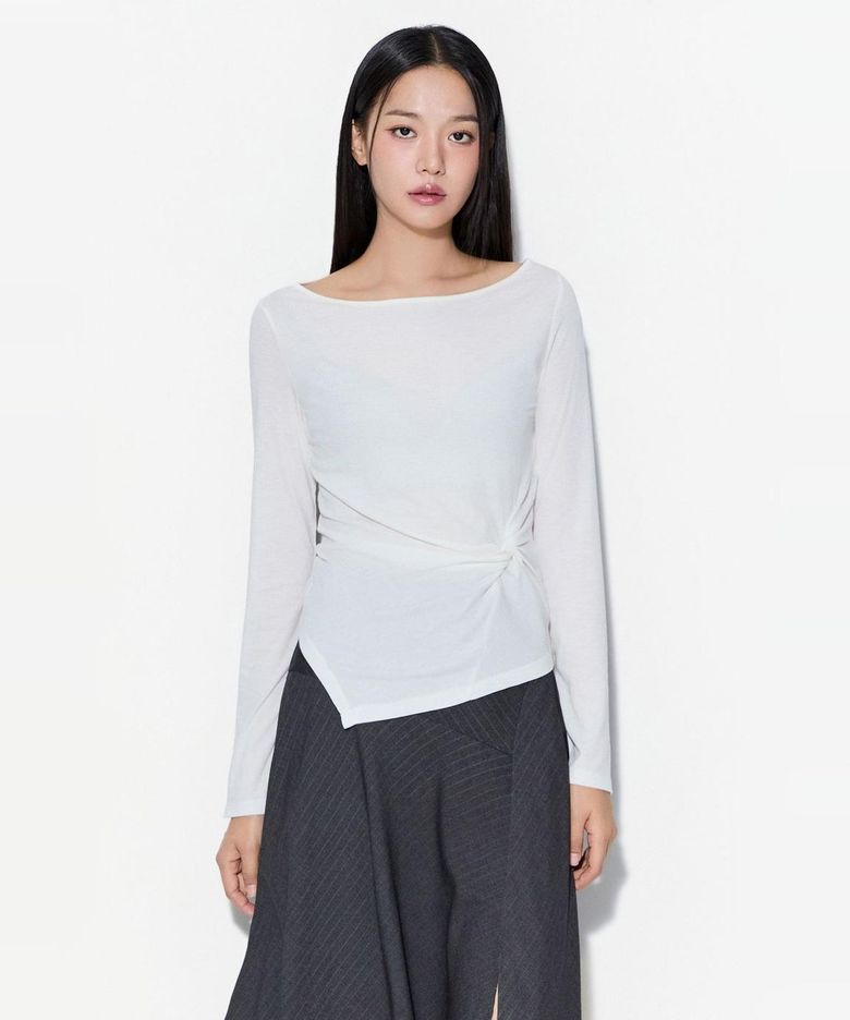 꼬임 포인트 긴팔 티셔츠_MIWLWG936A