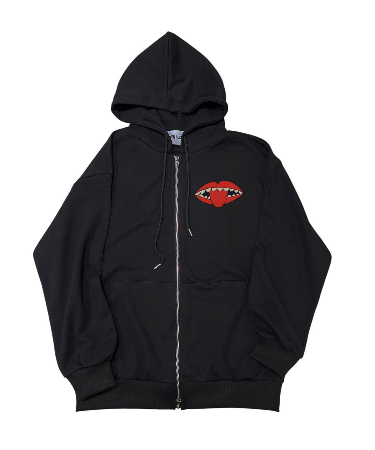 스케이터락(SK8ER ROCK) Riot Lips Sweat Zip Hoodie (black)