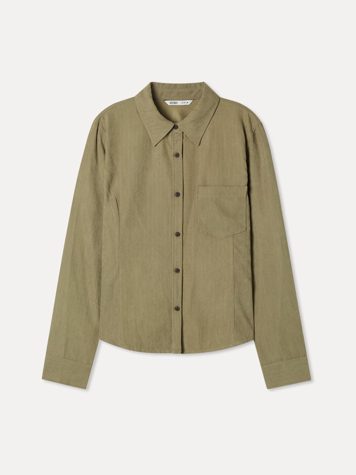 미쏘(MIXXO) 스웨이드 라이크 레귤러 셔츠_MIWYWGT01G