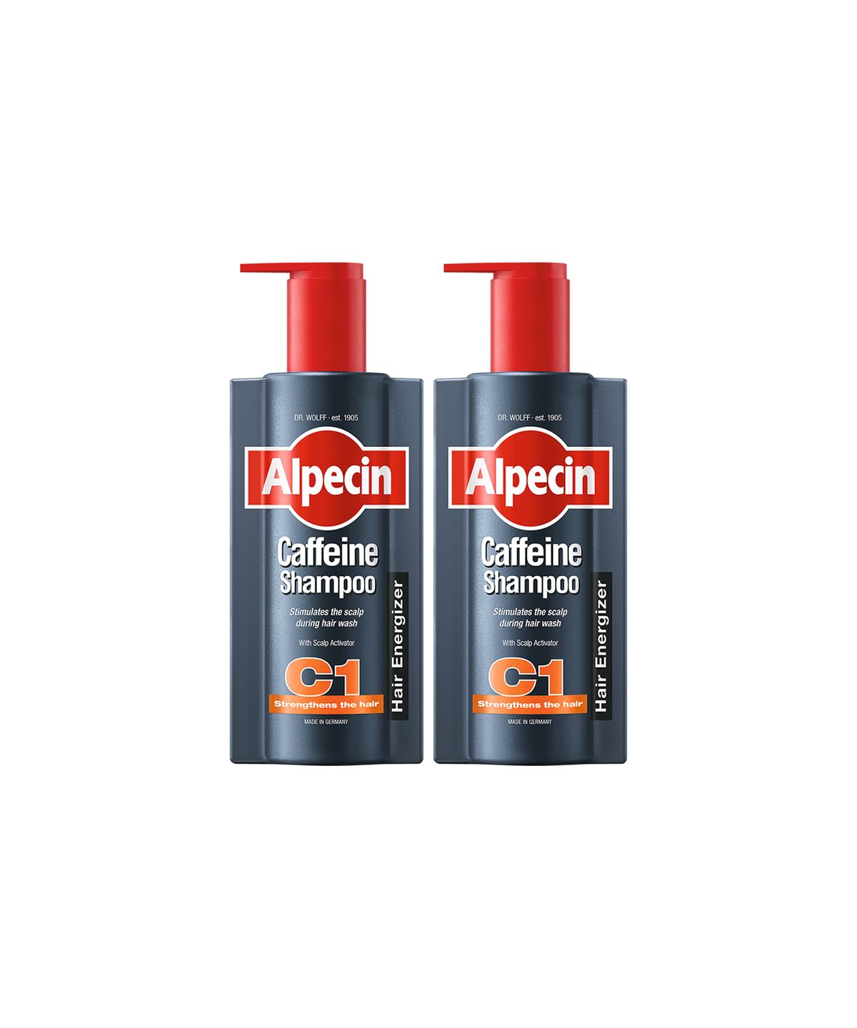 알페신(ALPECIN) 카페인 샴푸 C1 (모발 강화) 600ml x 2 (펌프형)