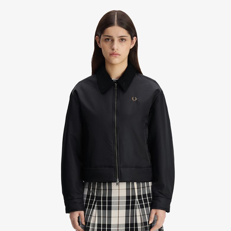 [Womens] 오버사이즈드 패디드 카반 재킷 - 블랙 AFPF2G33116-102