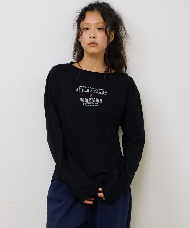 컷오프 다운타운 슬럽 롱슬리브 (Black)