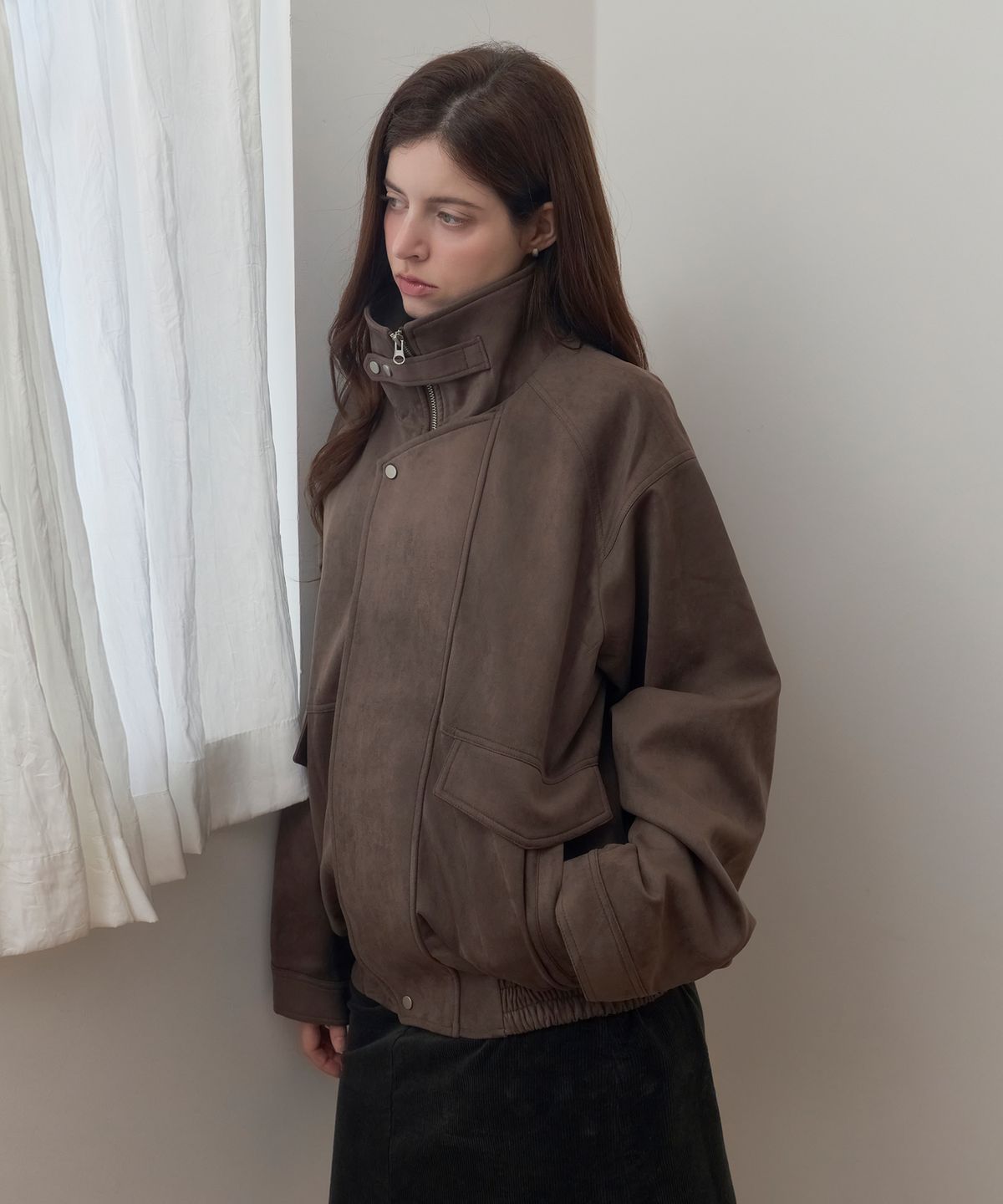 메종르하르(MAISONLEHAR) 뮤즈 스웨이드 블루종 자켓 1color