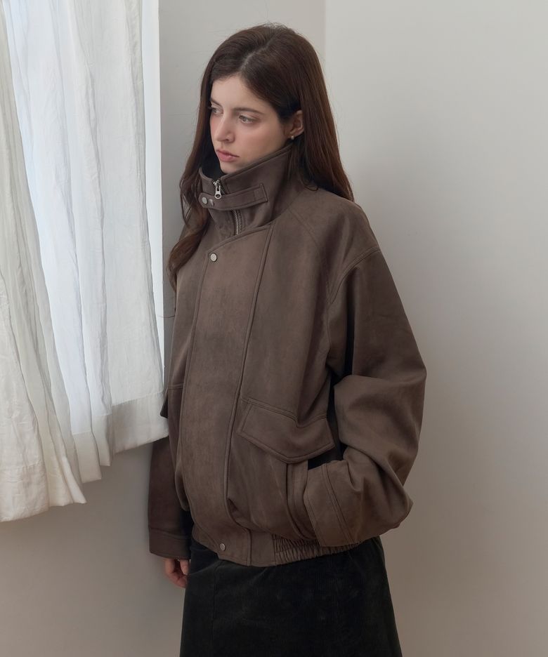 뮤즈 스웨이드 블루종 자켓 1color