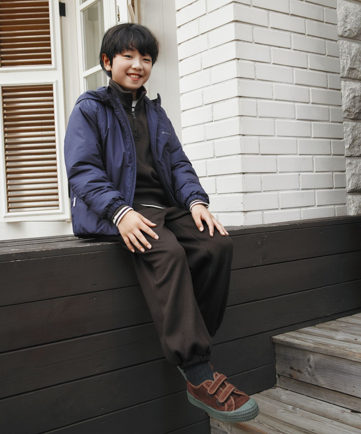 스노우피크 어패럴 키즈(SNOWPEAK APPAREL KIDS) 키즈 골지 니트 팬츠 (S26WKFFP80) Choco Brown