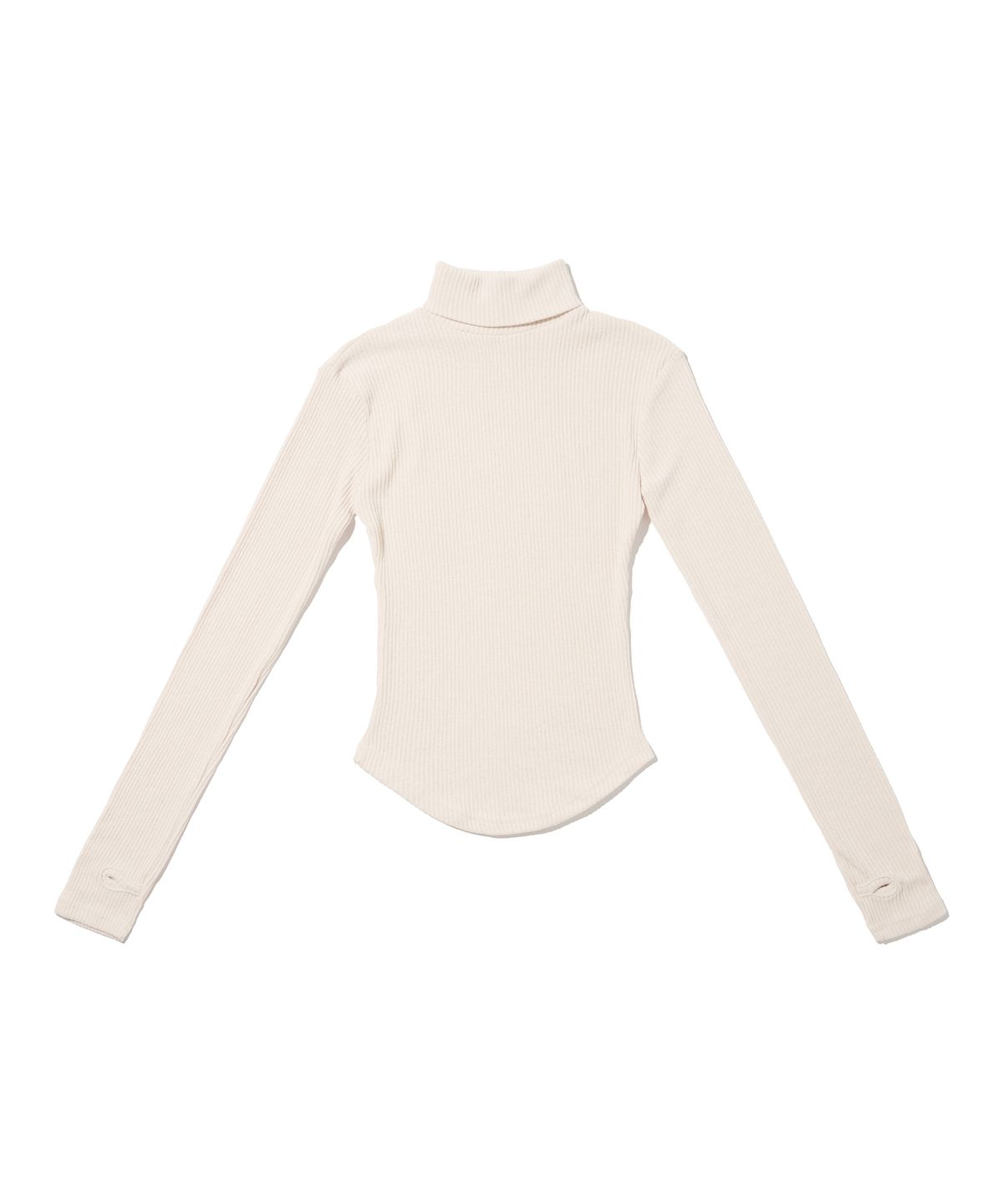 서울어패럴(SEOUL APPAREL) 커브드 헴 워머 목폴라 레이어드 (아이보리)