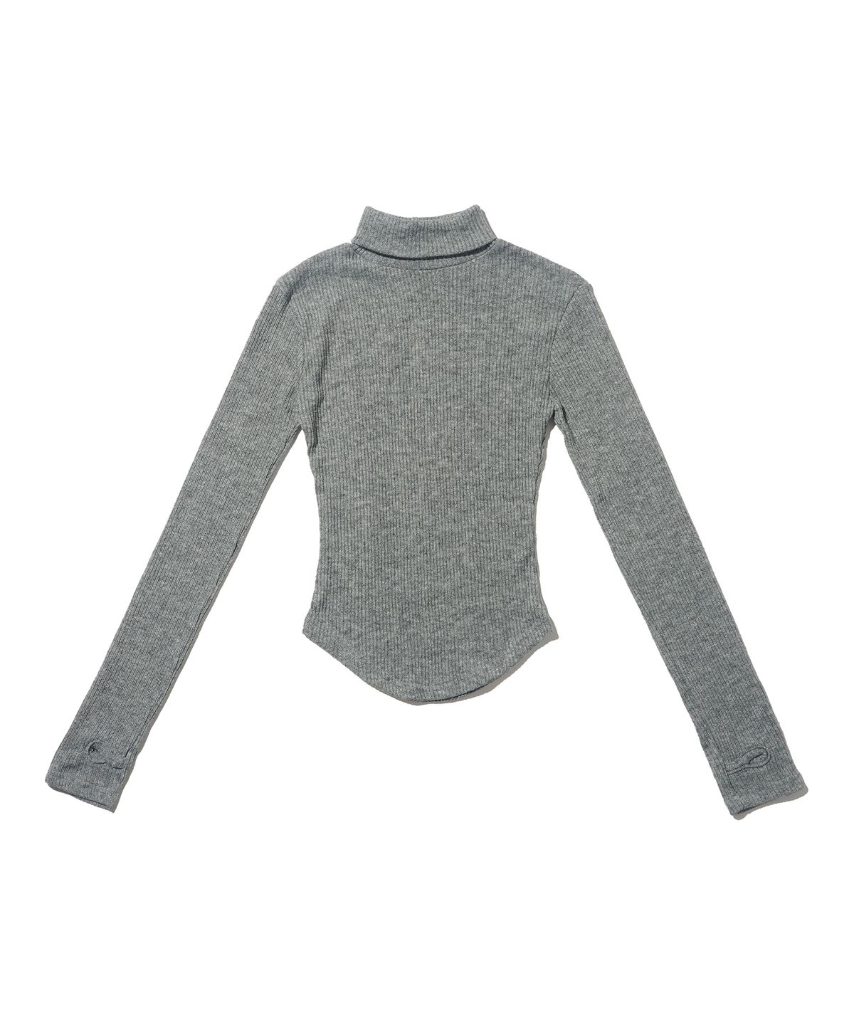 서울어패럴(SEOUL APPAREL) 커브드 헴 워머 목폴라 레이어드 (차콜)