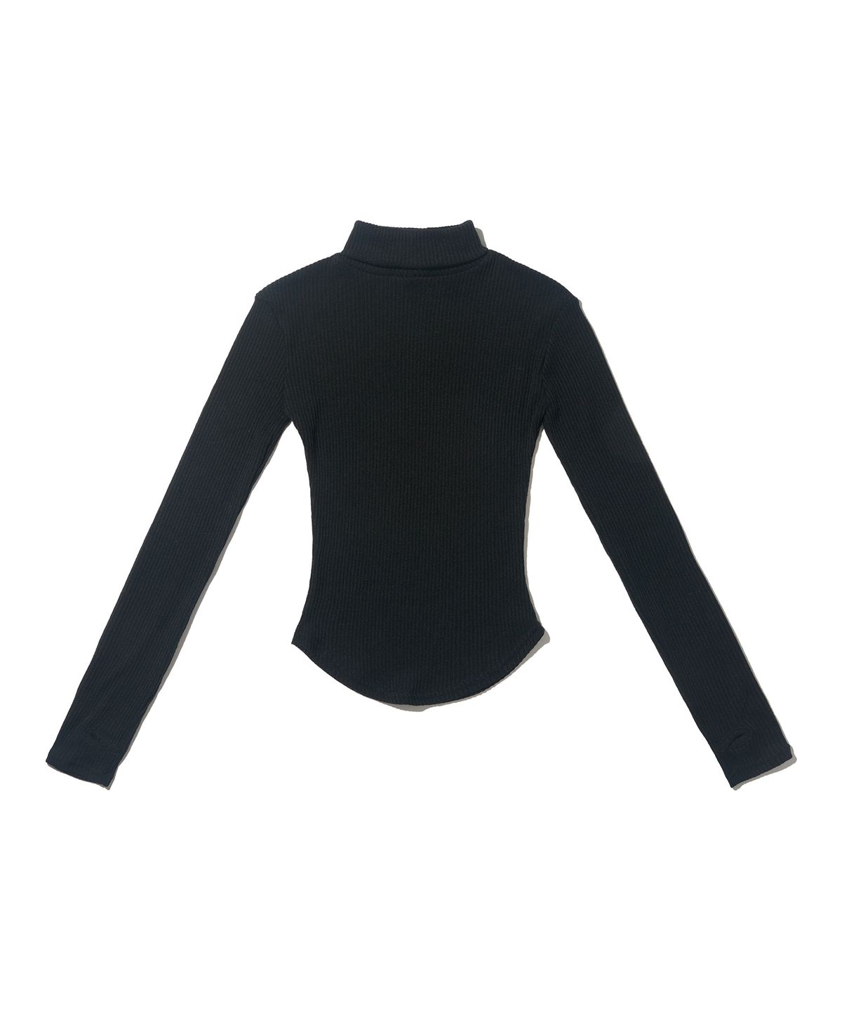 서울어패럴(SEOUL APPAREL) 커브드 헴 워머 목폴라 레이어드 (블랙)