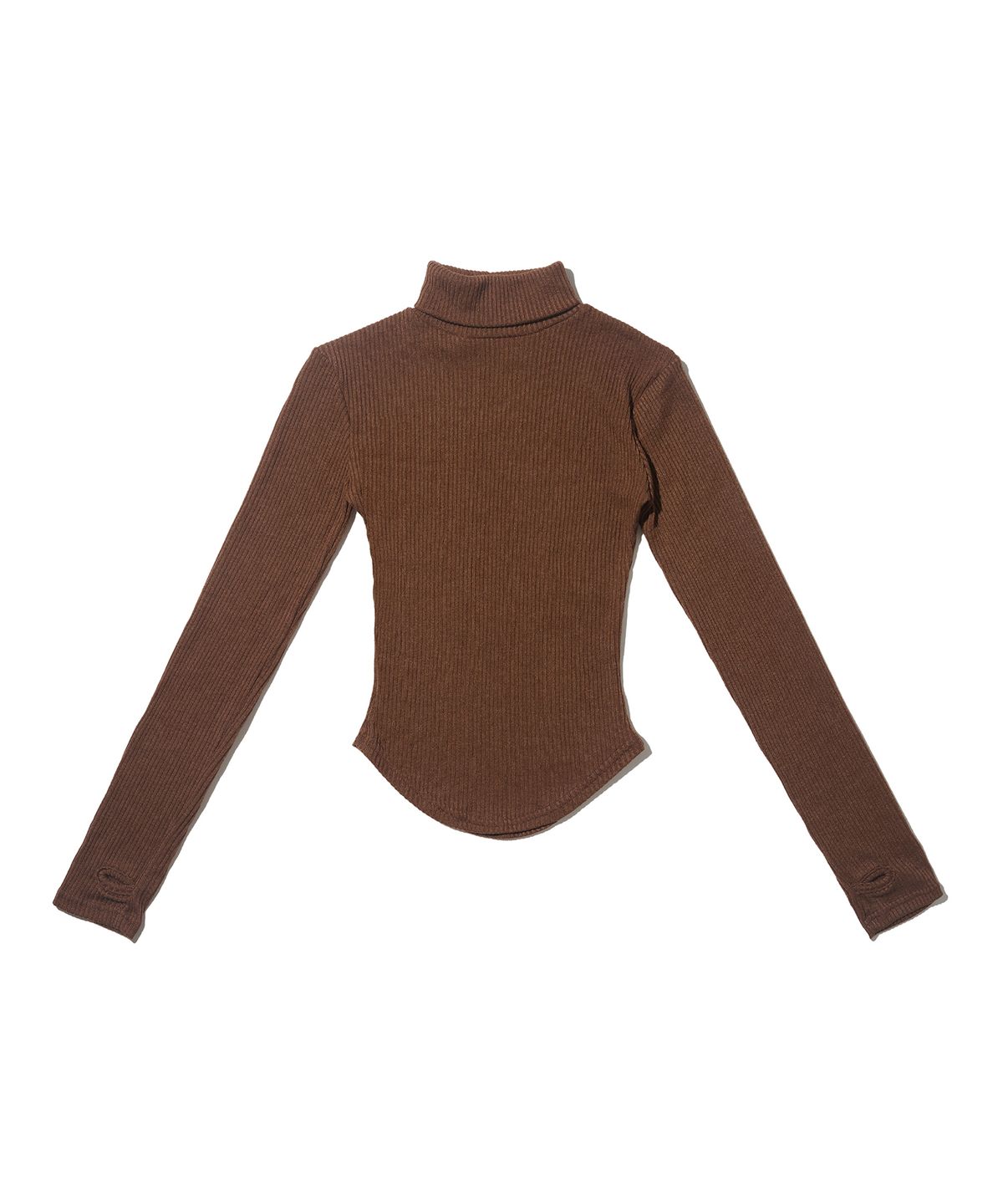 서울어패럴(SEOUL APPAREL) 커브드 헴 워머 목폴라 레이어드 (브라운)