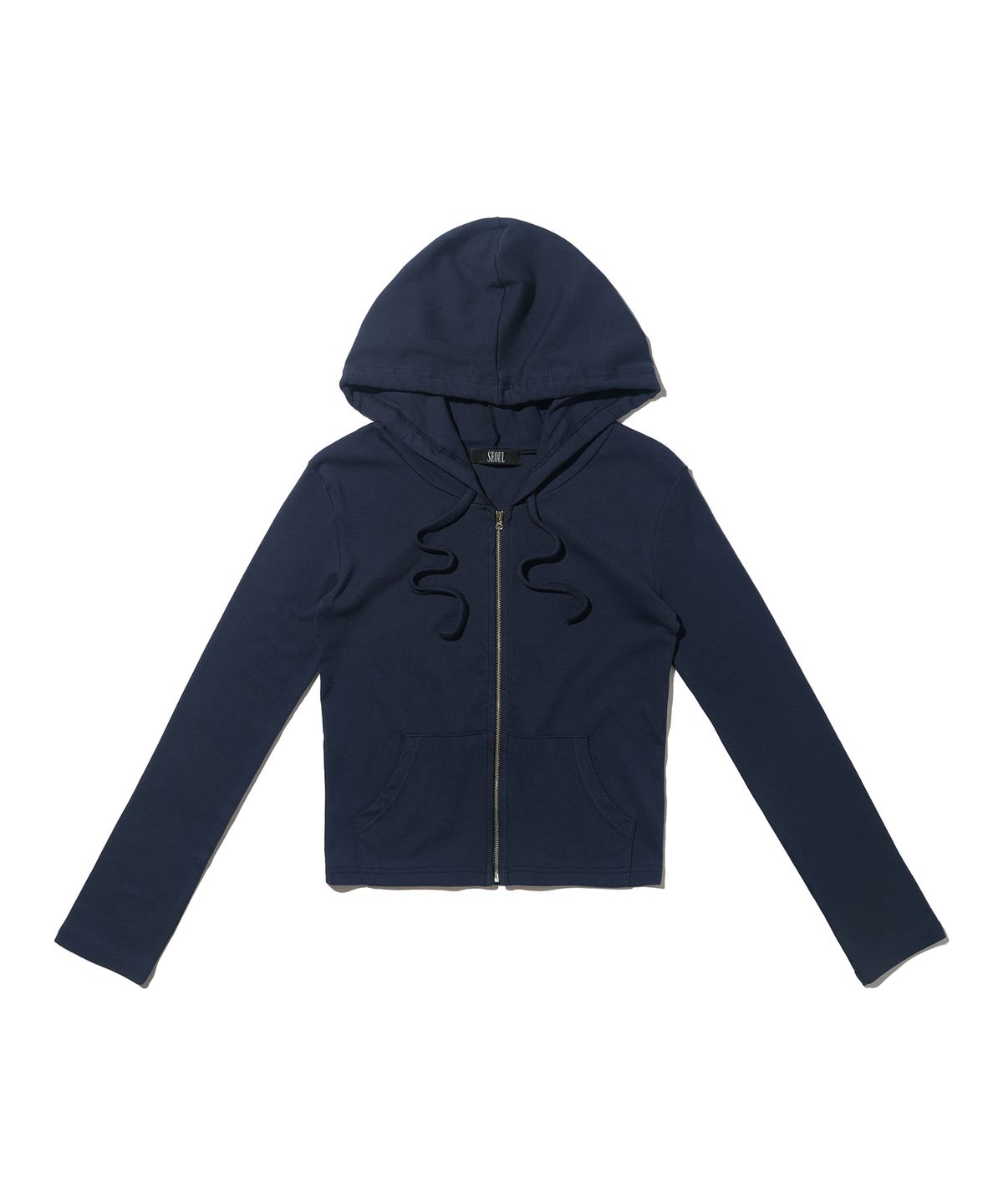 서울어패럴(SEOUL APPAREL) 로우 무드 슬림 후드집업 (네이비)
