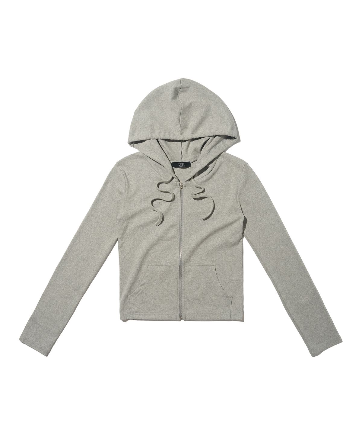 서울어패럴(SEOUL APPAREL) 로우 무드 슬림 후드집업 (그레이)