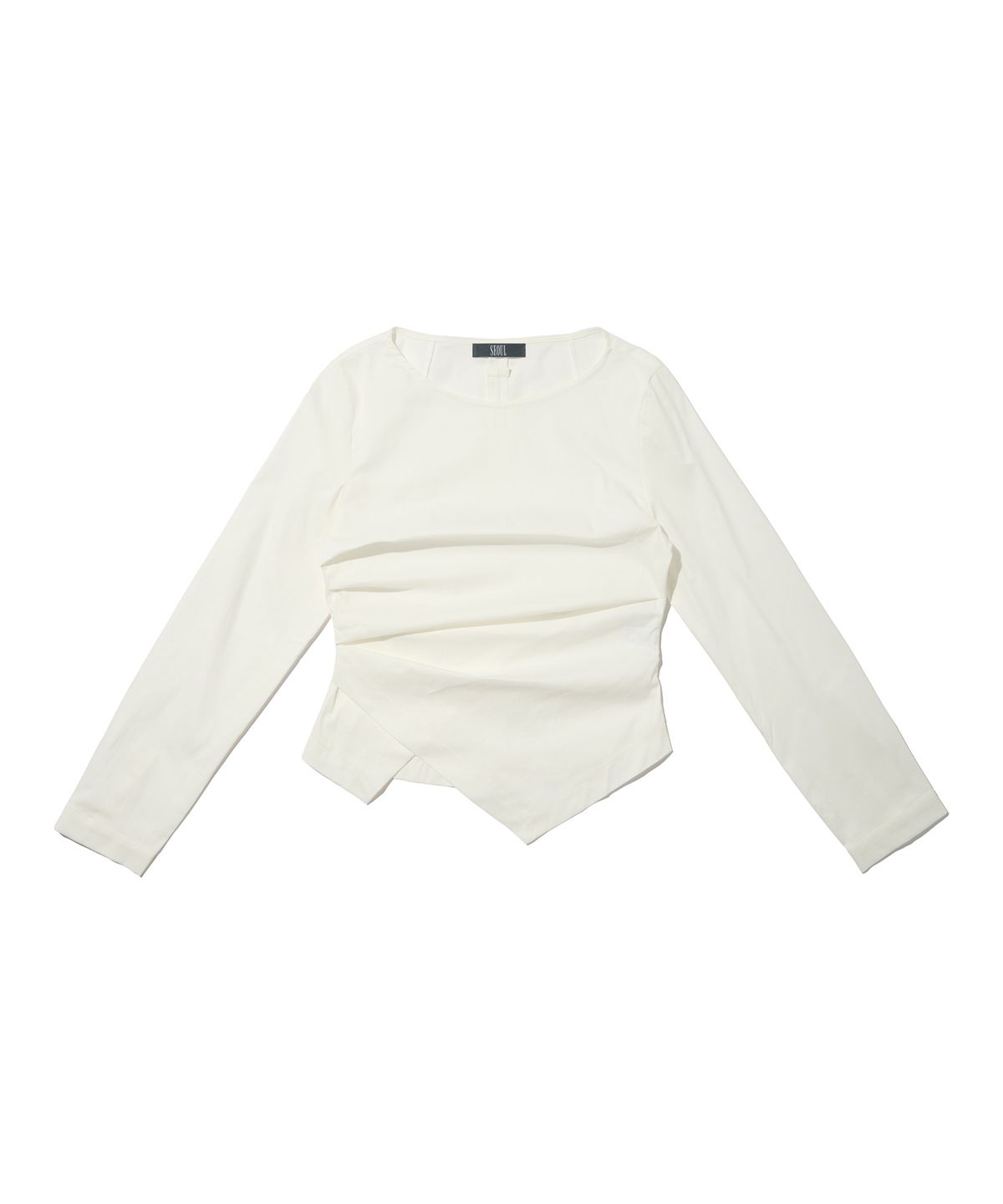 서울어패럴(SEOUL APPAREL) 커프스 언발 블라우스 (아이보리)​​​