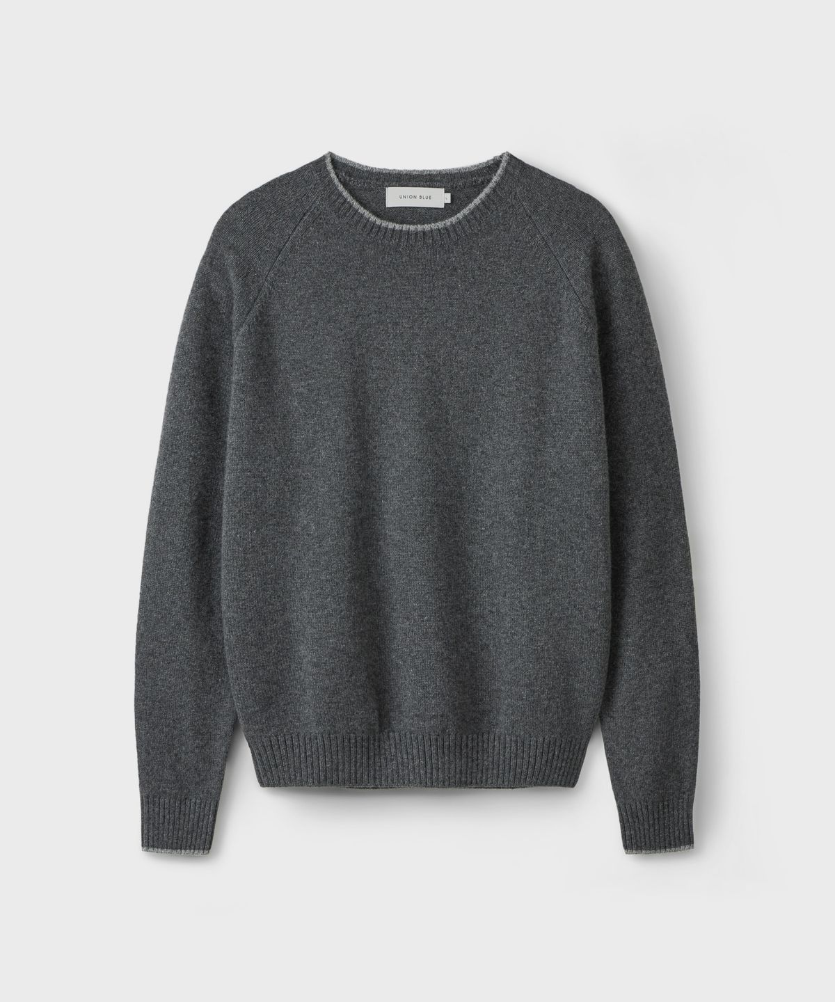 유니온블루(UNION BLUE) PENCIL RIM SADDLE KNIT [MELANGE GRAY]