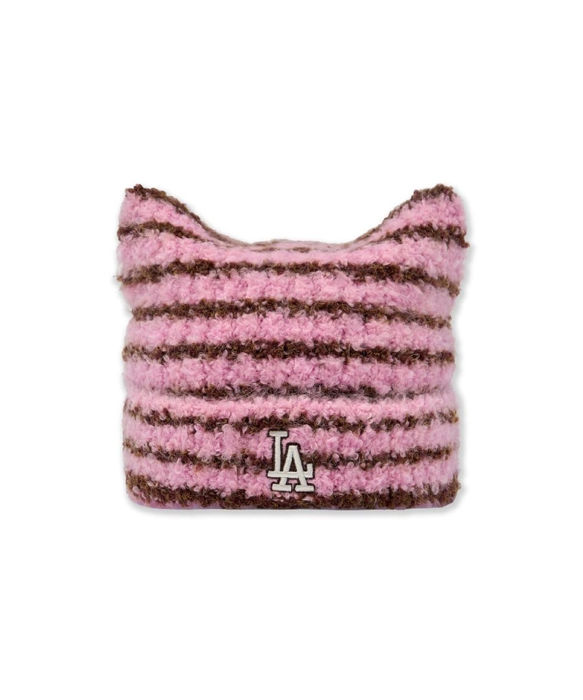 엠엘비(MLB) 스트라이프 미야옹 비니 LA (Pink)