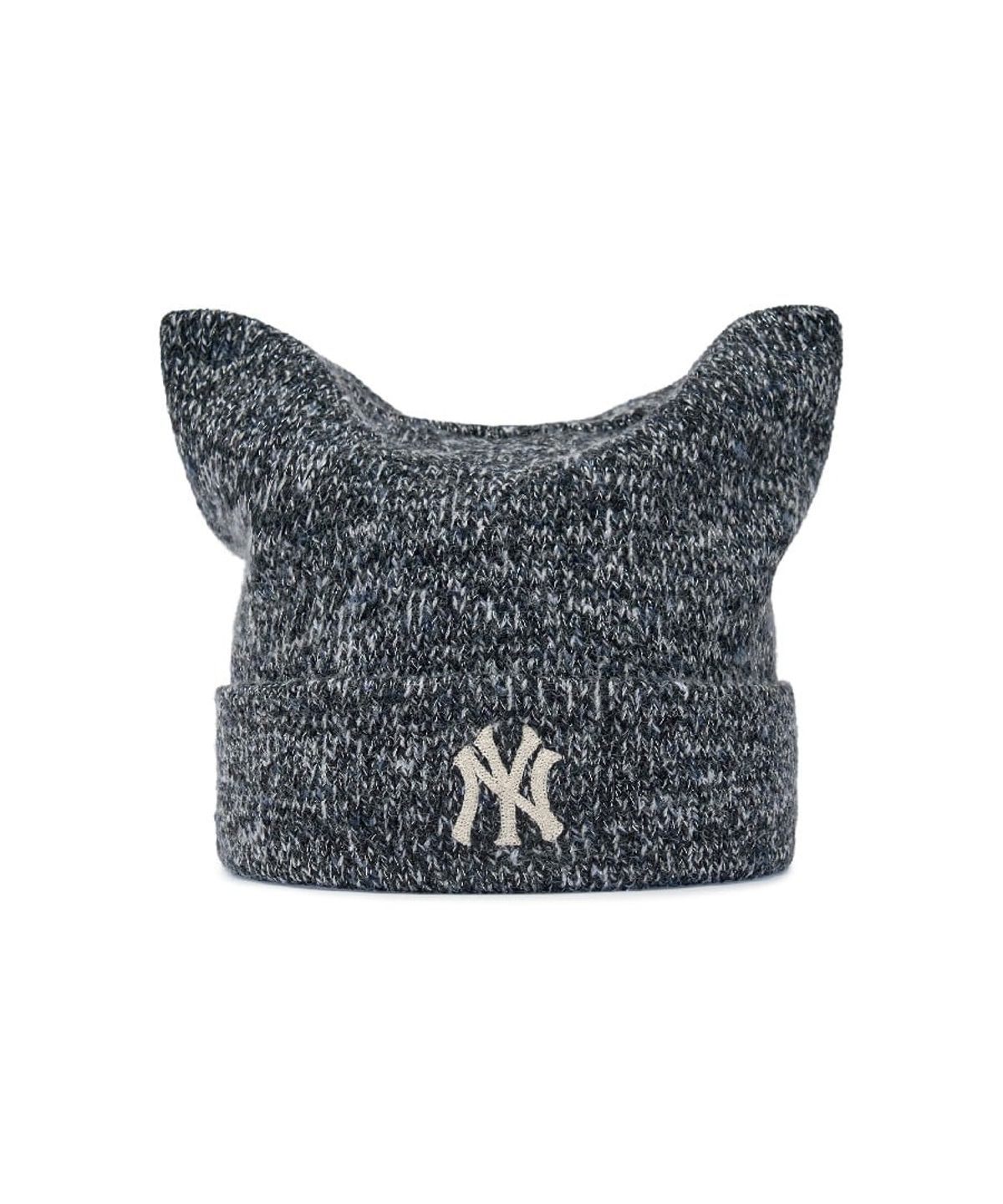엠엘비(MLB) 루즈핏 멜란지 미야옹 비니 NY (Black)