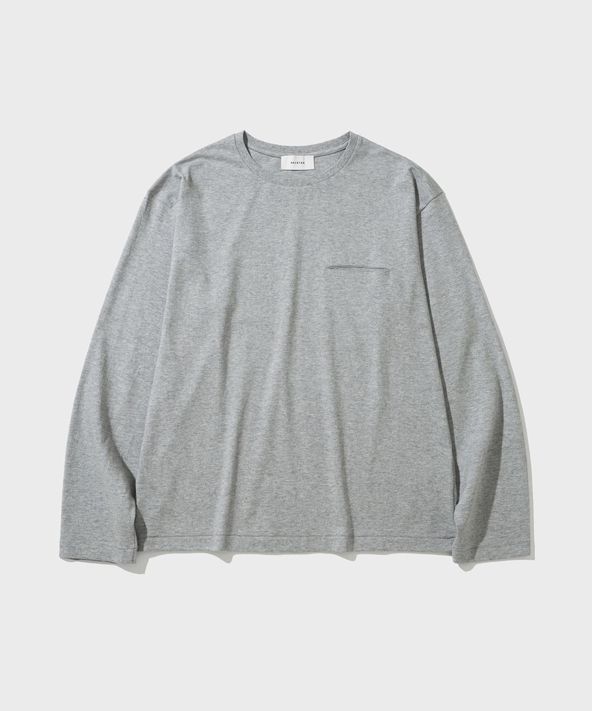 셔터(SHIRTER) SLIT POCKET LS T-SHIRT (M/GREY)