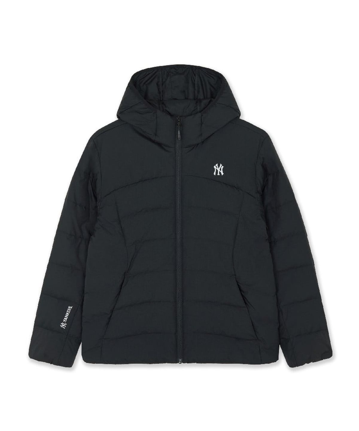 엠엘비(MLB) 고프코어 후드 패커블 경량 커브패딩 NY (Black)