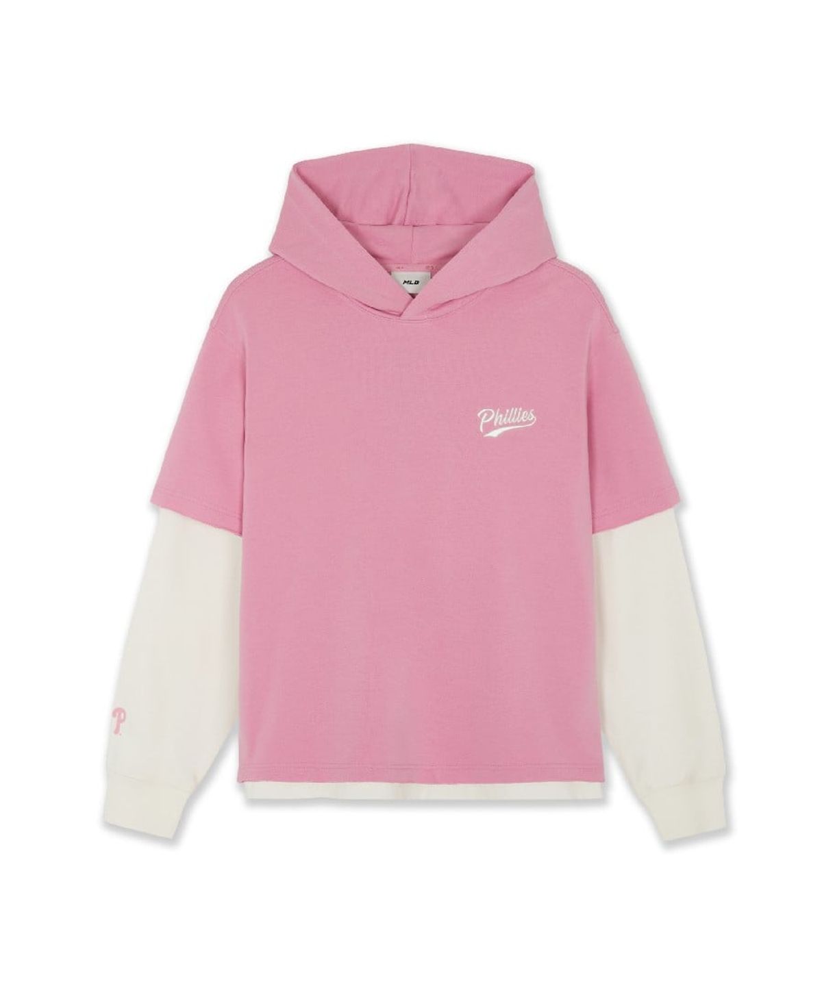 엠엘비(MLB) 베이직 스트릿 레이어드 후드티 PHI (Ptn.Pink)