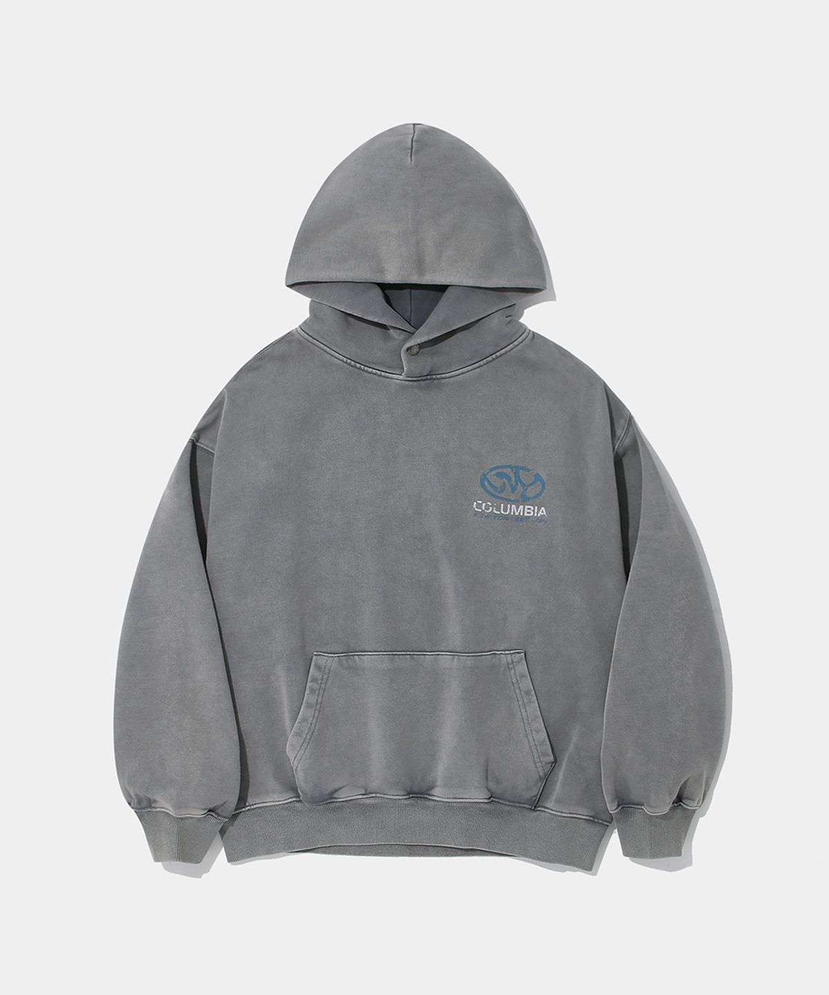 컬럼비아 유니버시티(COLUMBIA UNIVERSITY) NY CITY LOGO WASHED FLEECE HOODIE_GRAY