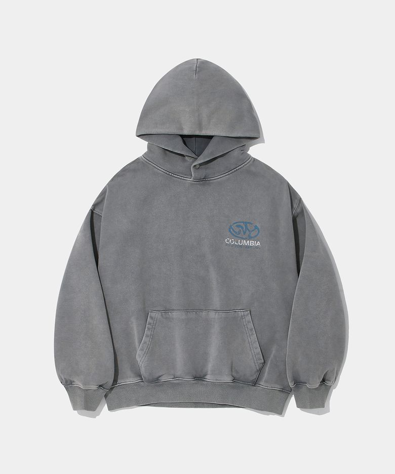 NY CITY LOGO WASHED FLEECE HOODIE_GRAY