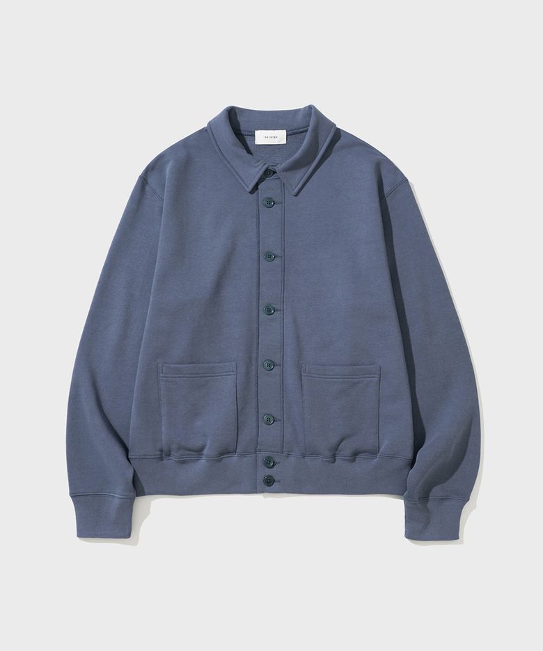 BUTTON SWEAT CARDIGAN (BLUE)